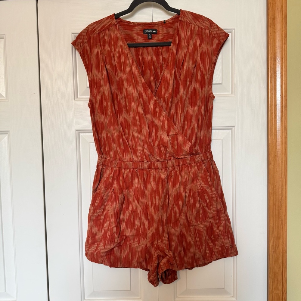 Toad&Co Terracotta Patterned Romper